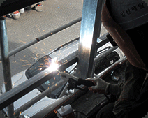 There was a risk of getting fire and dangerous environment due to the welding process, and severe bending occurred.