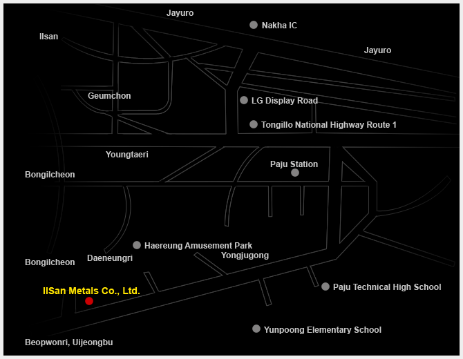 Find Us Map : 434 Daeneung-ri Beobwon-eup Paju-si Gyeonggi-do, Korea ; Tel: 031-954-7000