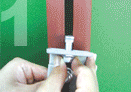 When assembling, put angle in the stone truss slot.